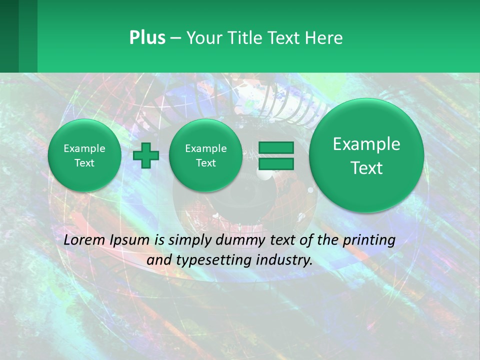 A Colorful Eye With An Abstract Background PowerPoint Template