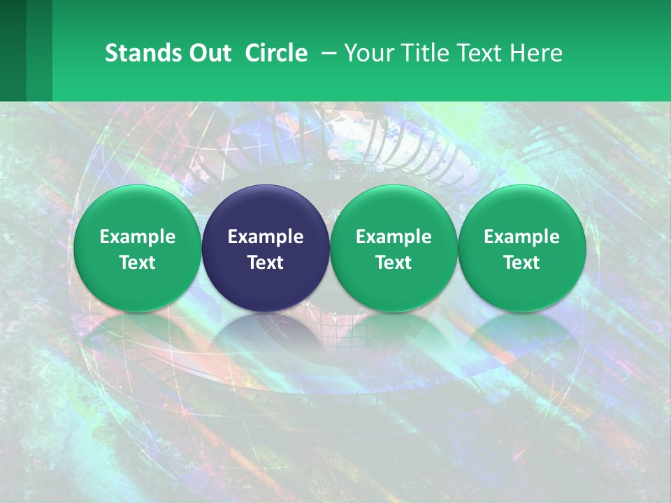 A Colorful Eye With An Abstract Background PowerPoint Template