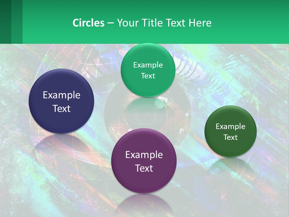 A Colorful Eye With An Abstract Background PowerPoint Template