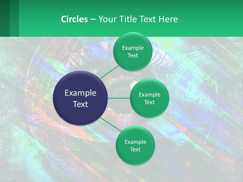 A Colorful Eye With An Abstract Background PowerPoint Template