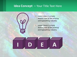 A Colorful Eye With An Abstract Background PowerPoint Template