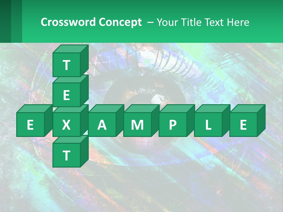 A Colorful Eye With An Abstract Background PowerPoint Template