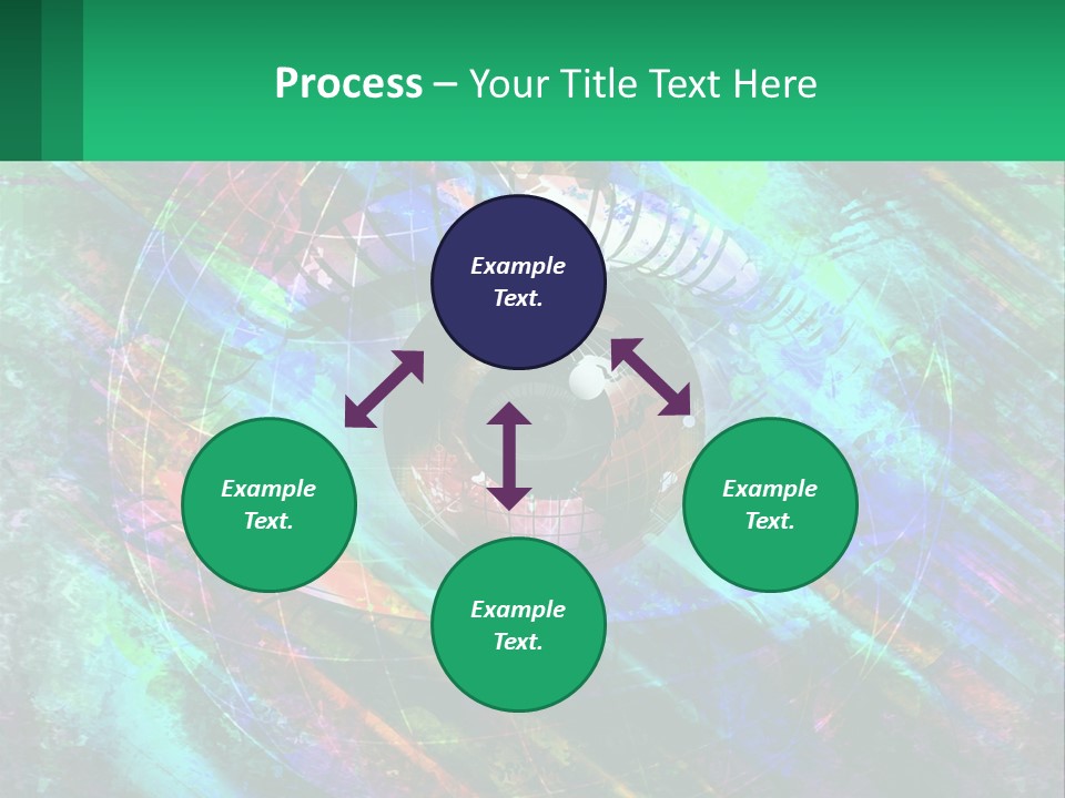 A Colorful Eye With An Abstract Background PowerPoint Template