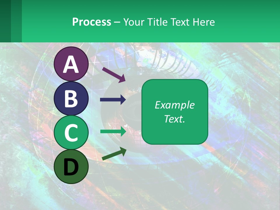 A Colorful Eye With An Abstract Background PowerPoint Template