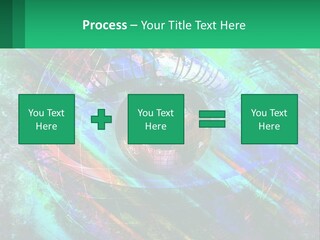 A Colorful Eye With An Abstract Background PowerPoint Template