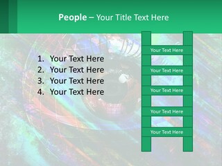 A Colorful Eye With An Abstract Background PowerPoint Template