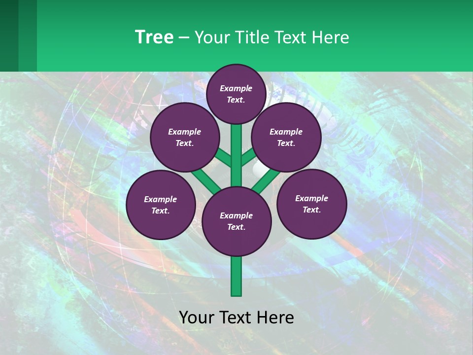 A Colorful Eye With An Abstract Background PowerPoint Template