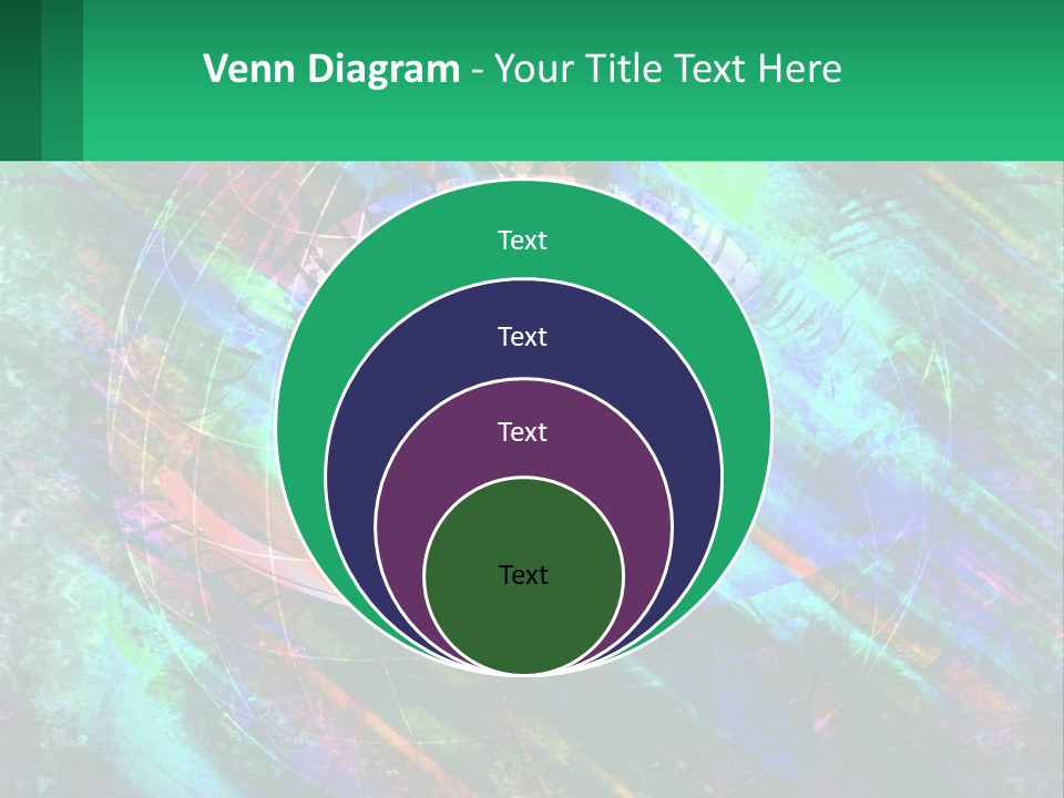 A Colorful Eye With An Abstract Background PowerPoint Template