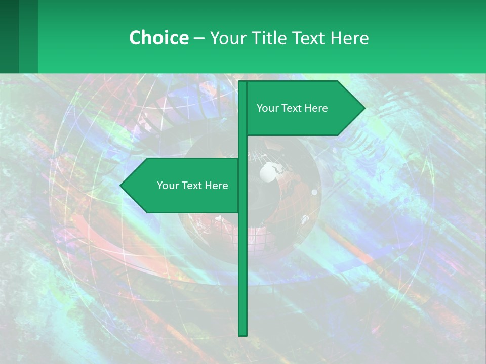 A Colorful Eye With An Abstract Background PowerPoint Template