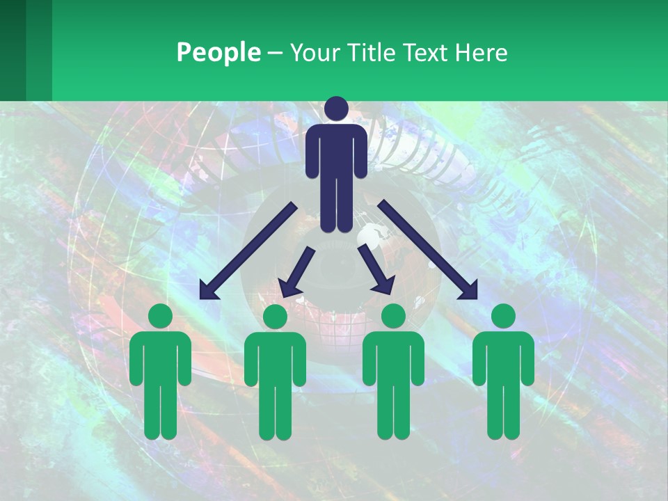 A Colorful Eye With An Abstract Background PowerPoint Template