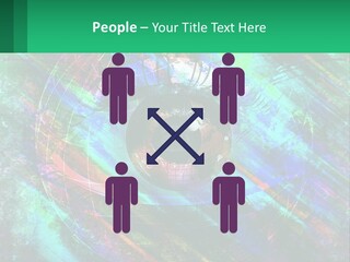 A Colorful Eye With An Abstract Background PowerPoint Template