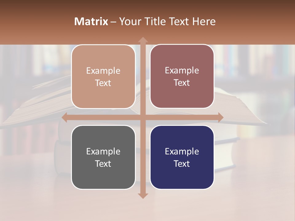 An Open Book Sitting On Top Of A Wooden Table PowerPoint Template