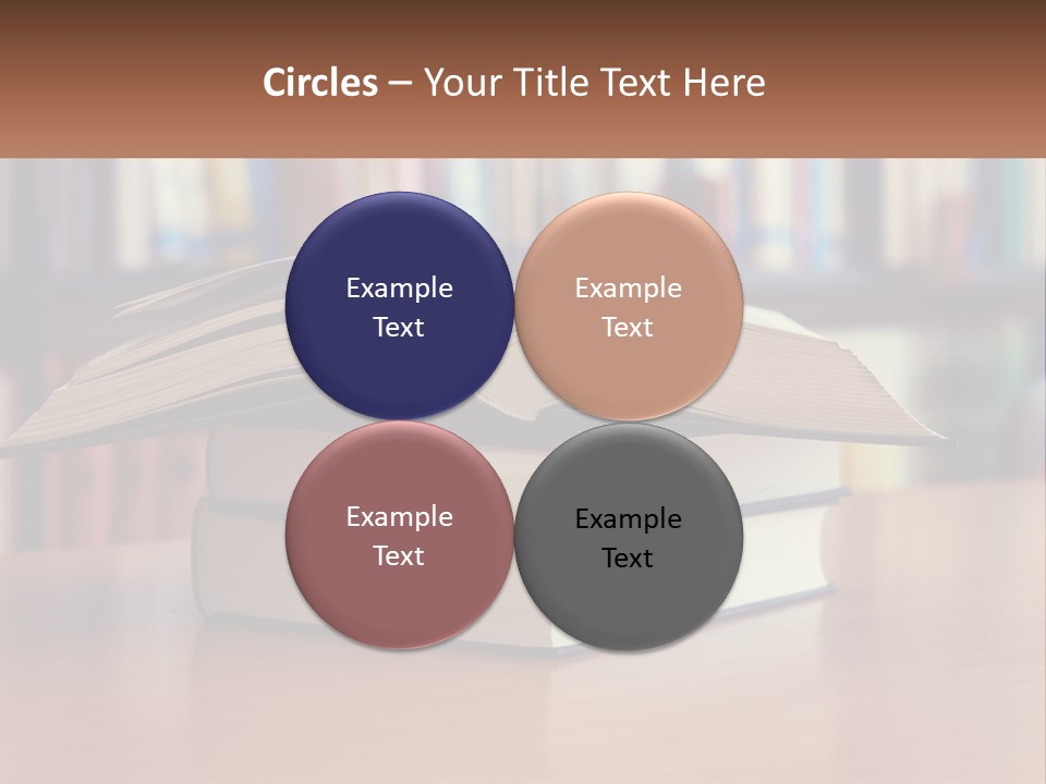 An Open Book Sitting On Top Of A Wooden Table PowerPoint Template