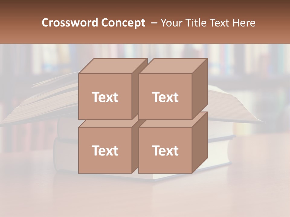 An Open Book Sitting On Top Of A Wooden Table PowerPoint Template