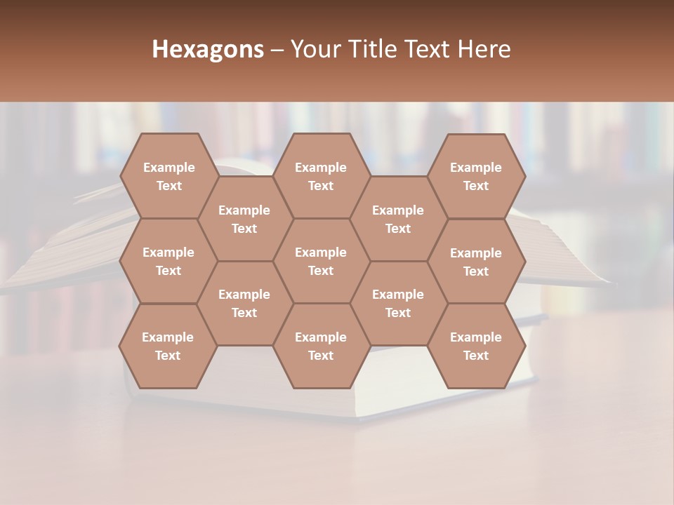 An Open Book Sitting On Top Of A Wooden Table PowerPoint Template