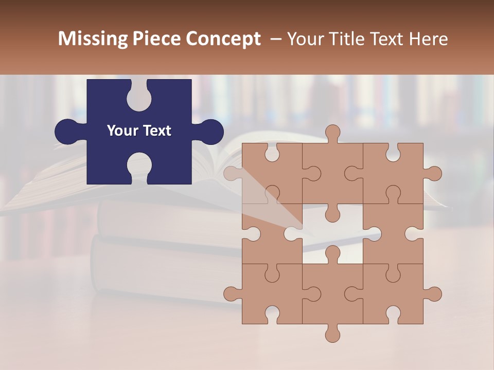 An Open Book Sitting On Top Of A Wooden Table PowerPoint Template