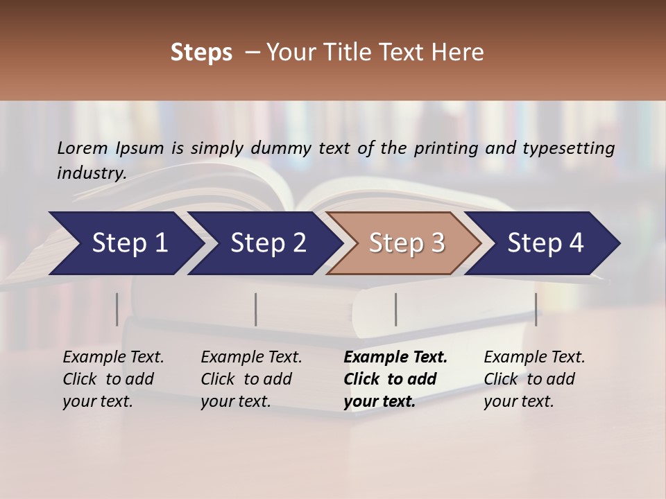 An Open Book Sitting On Top Of A Wooden Table PowerPoint Template