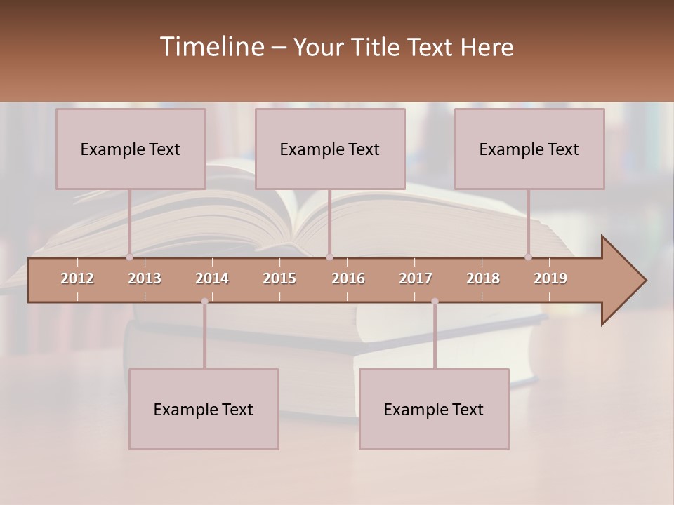 An Open Book Sitting On Top Of A Wooden Table PowerPoint Template
