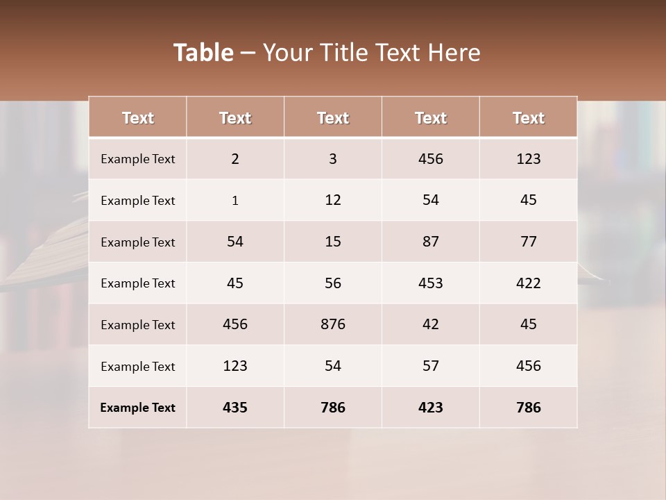 An Open Book Sitting On Top Of A Wooden Table PowerPoint Template