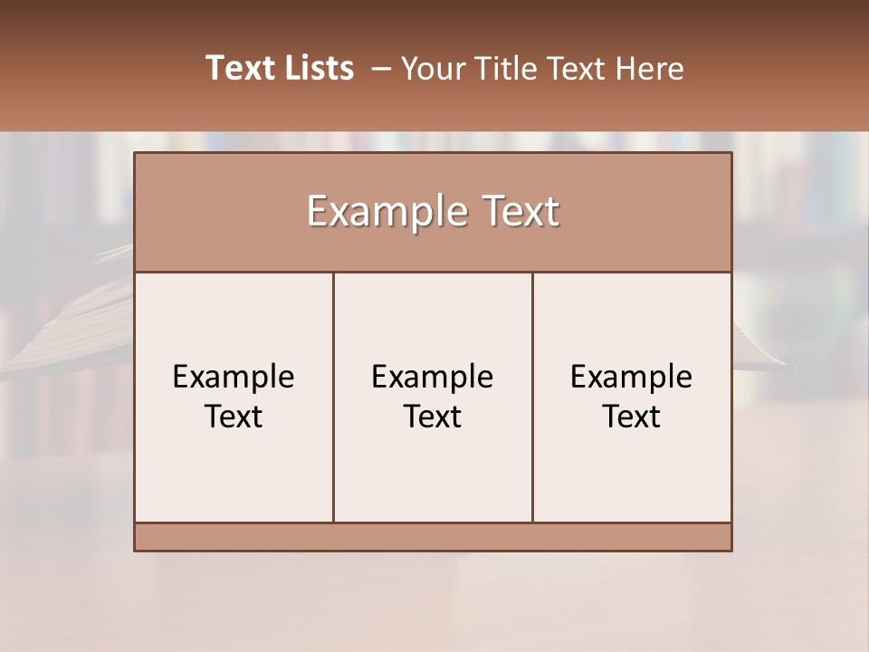 An Open Book Sitting On Top Of A Wooden Table PowerPoint Template
