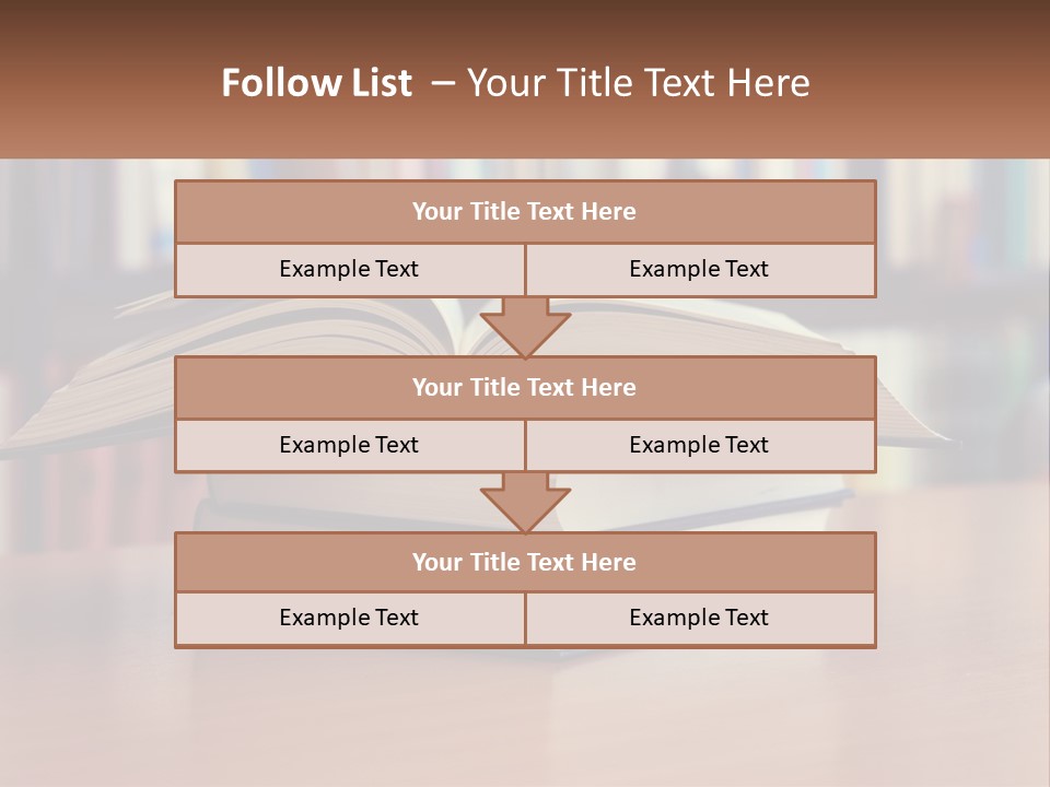 An Open Book Sitting On Top Of A Wooden Table PowerPoint Template