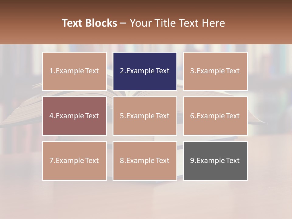 An Open Book Sitting On Top Of A Wooden Table PowerPoint Template