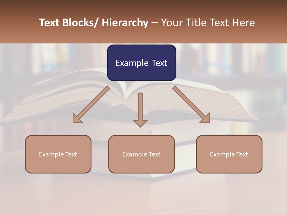 An Open Book Sitting On Top Of A Wooden Table PowerPoint Template