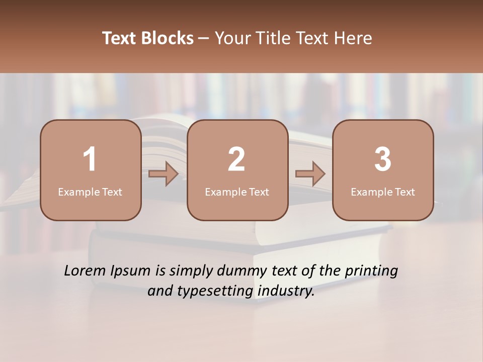 An Open Book Sitting On Top Of A Wooden Table PowerPoint Template