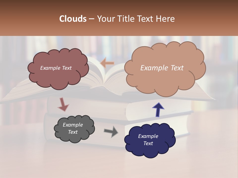 An Open Book Sitting On Top Of A Wooden Table PowerPoint Template