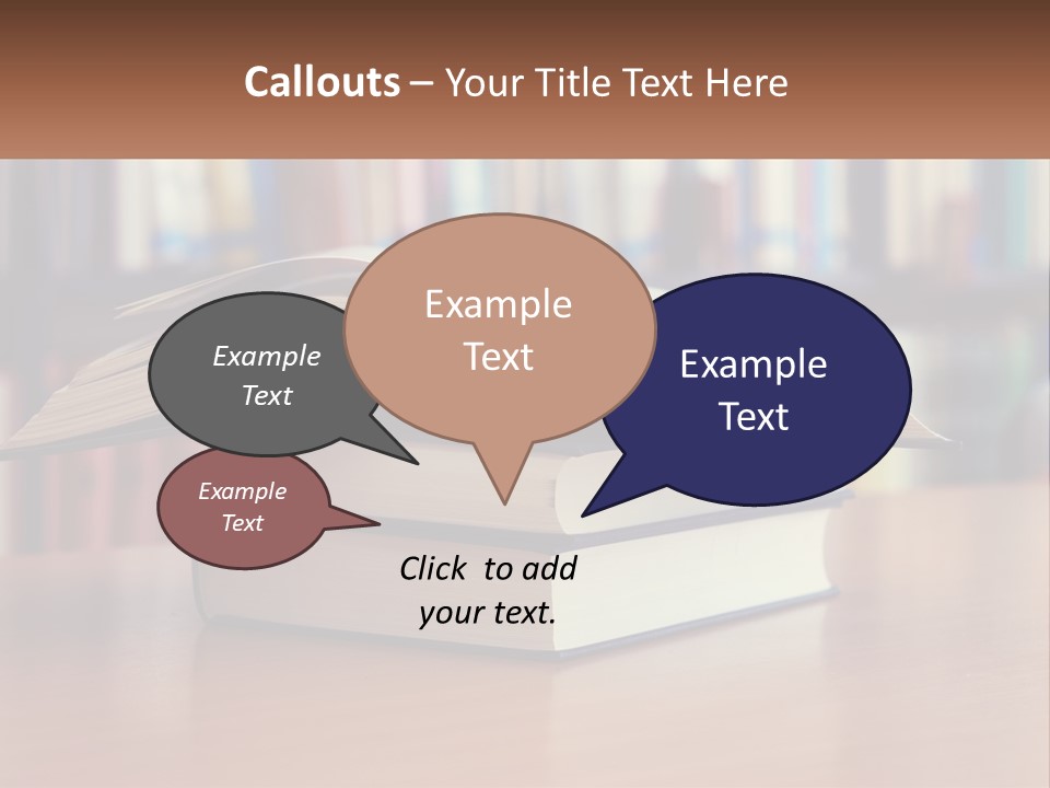 An Open Book Sitting On Top Of A Wooden Table PowerPoint Template