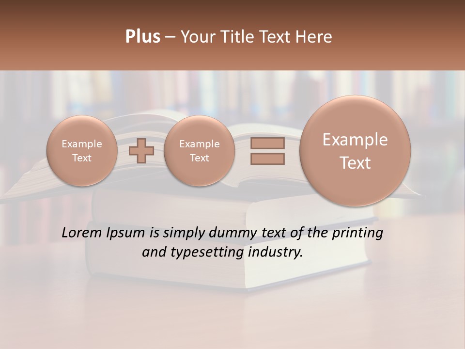 An Open Book Sitting On Top Of A Wooden Table PowerPoint Template