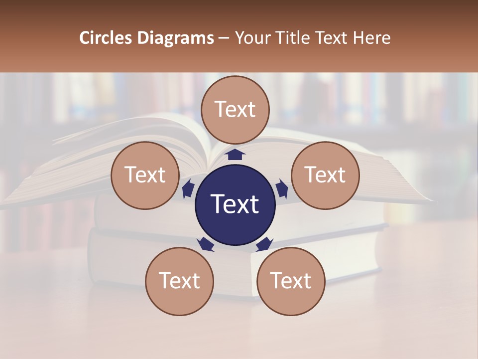 An Open Book Sitting On Top Of A Wooden Table PowerPoint Template