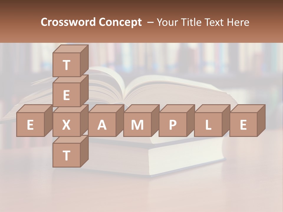 An Open Book Sitting On Top Of A Wooden Table PowerPoint Template