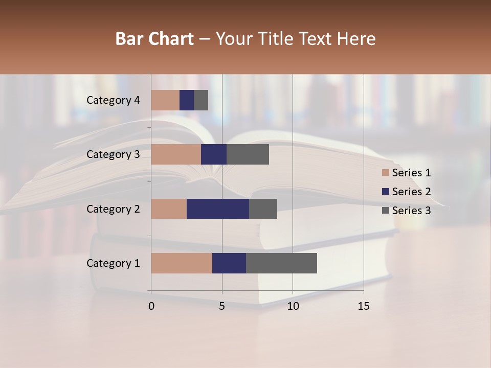 An Open Book Sitting On Top Of A Wooden Table PowerPoint Template