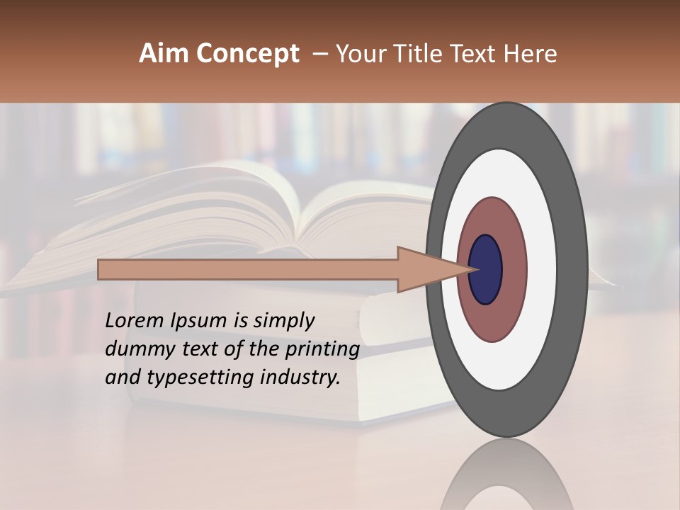 An Open Book Sitting On Top Of A Wooden Table PowerPoint Template