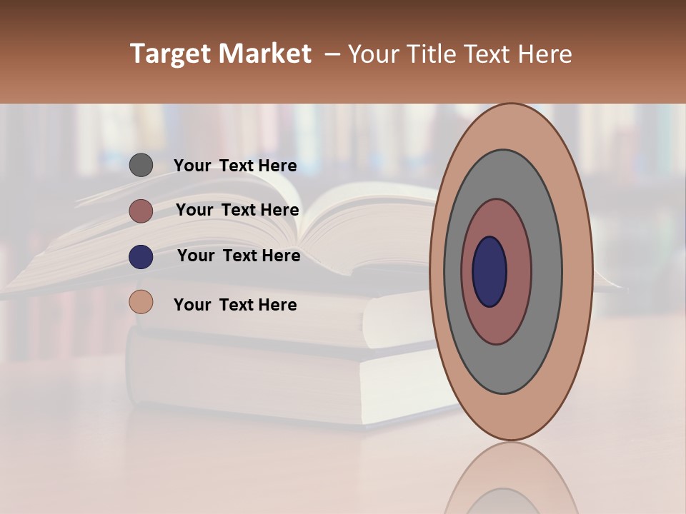 An Open Book Sitting On Top Of A Wooden Table PowerPoint Template