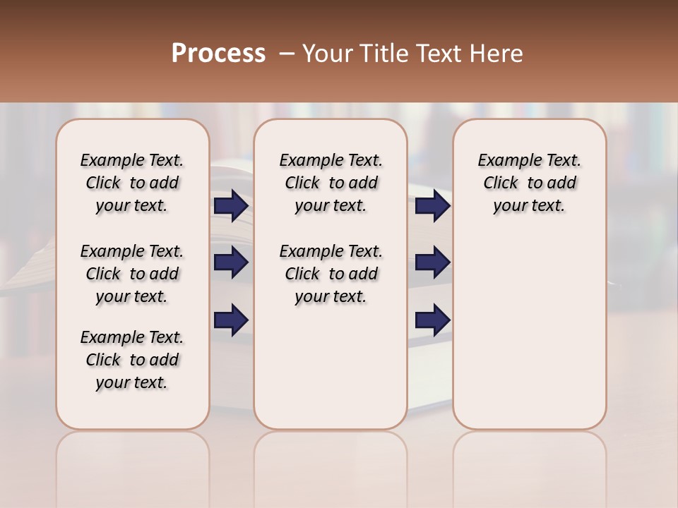 An Open Book Sitting On Top Of A Wooden Table PowerPoint Template