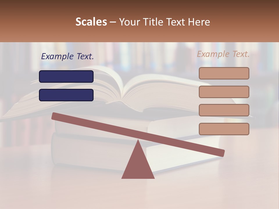 An Open Book Sitting On Top Of A Wooden Table PowerPoint Template