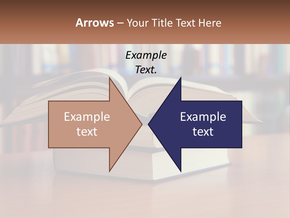 An Open Book Sitting On Top Of A Wooden Table PowerPoint Template