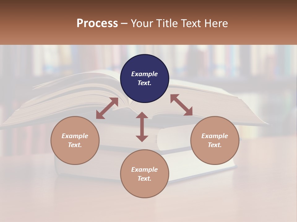 An Open Book Sitting On Top Of A Wooden Table PowerPoint Template