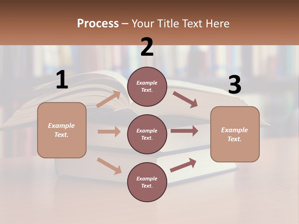 An Open Book Sitting On Top Of A Wooden Table PowerPoint Template
