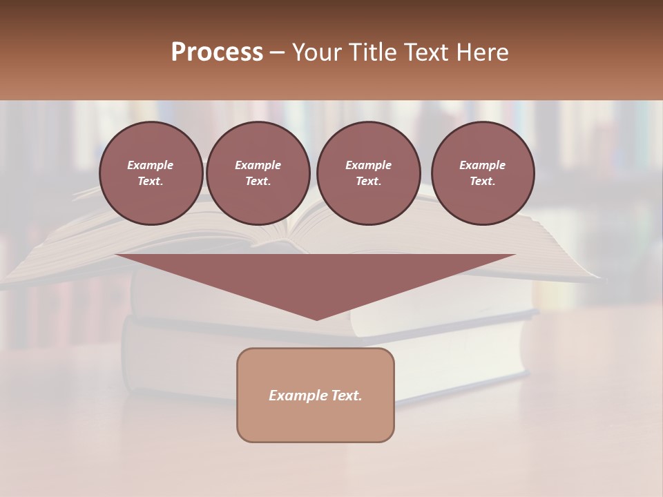 An Open Book Sitting On Top Of A Wooden Table PowerPoint Template