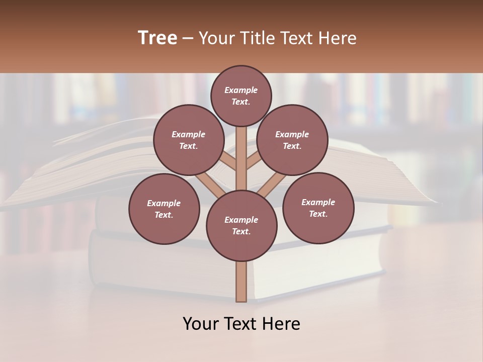 An Open Book Sitting On Top Of A Wooden Table PowerPoint Template