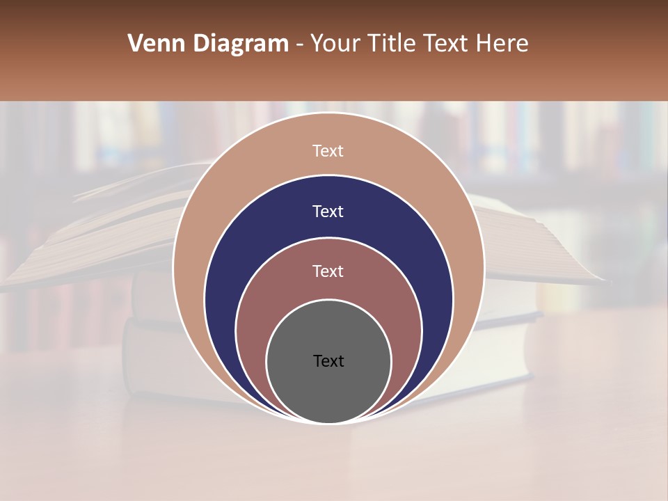 An Open Book Sitting On Top Of A Wooden Table PowerPoint Template