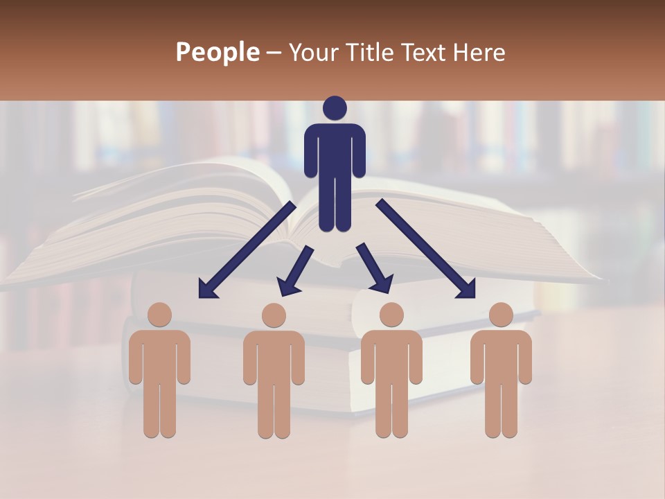 An Open Book Sitting On Top Of A Wooden Table PowerPoint Template