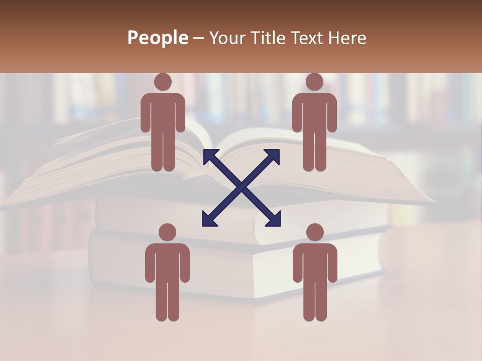 An Open Book Sitting On Top Of A Wooden Table PowerPoint Template