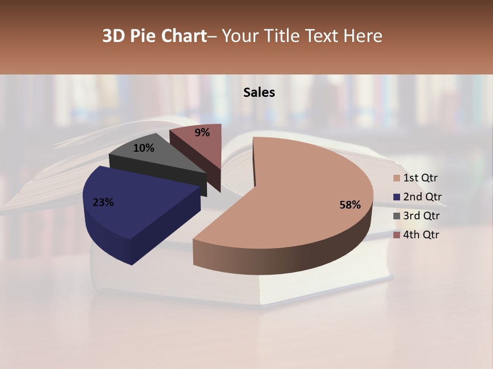 An Open Book Sitting On Top Of A Wooden Table PowerPoint Template