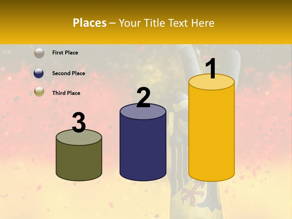 A Hand With A Peace Sign Painted On It PowerPoint Template