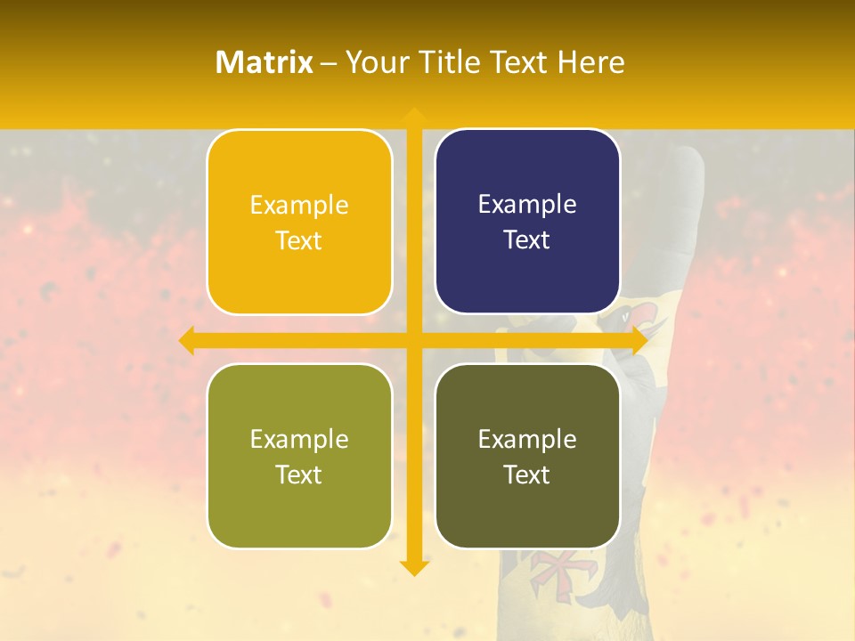 A Hand With A Peace Sign Painted On It PowerPoint Template