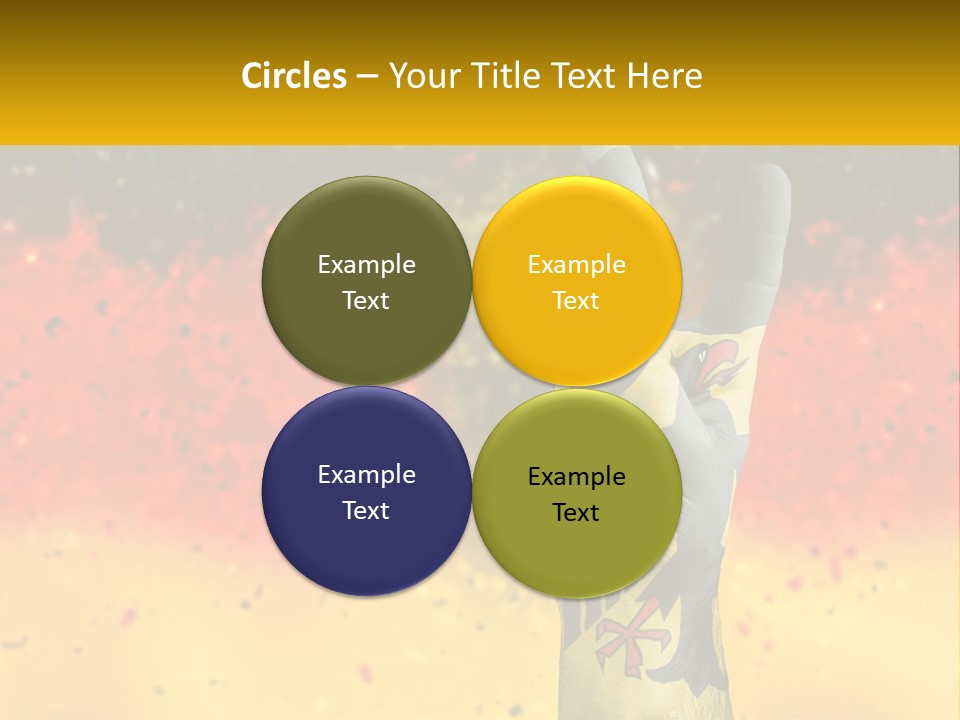 A Hand With A Peace Sign Painted On It PowerPoint Template